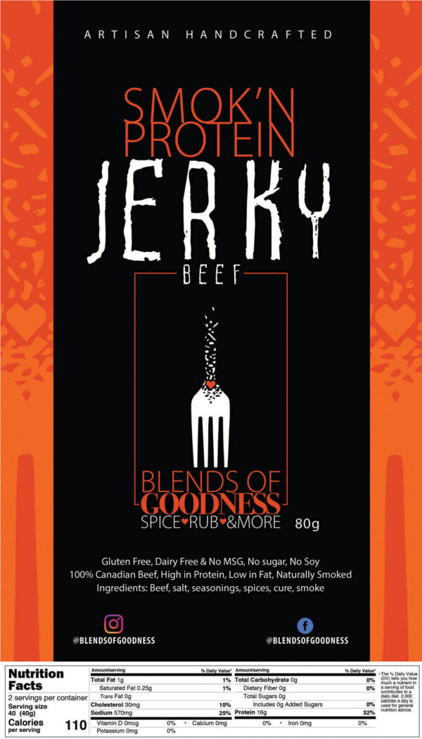 Bog Beef Jerky Label 2